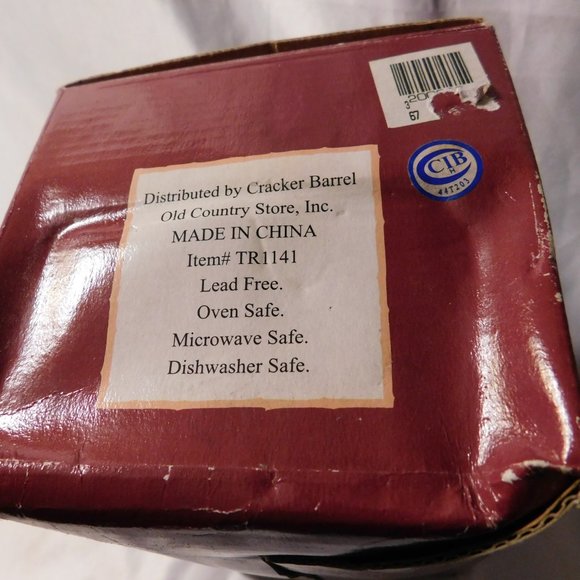 CRACKER BARREL APPLE DESIGN CREAMER AND SUGAR BOWL WITH LID - Picture 2 of 8